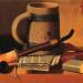 Still Life with Pipe, Beer Stein, Newspaper, Book and Matches